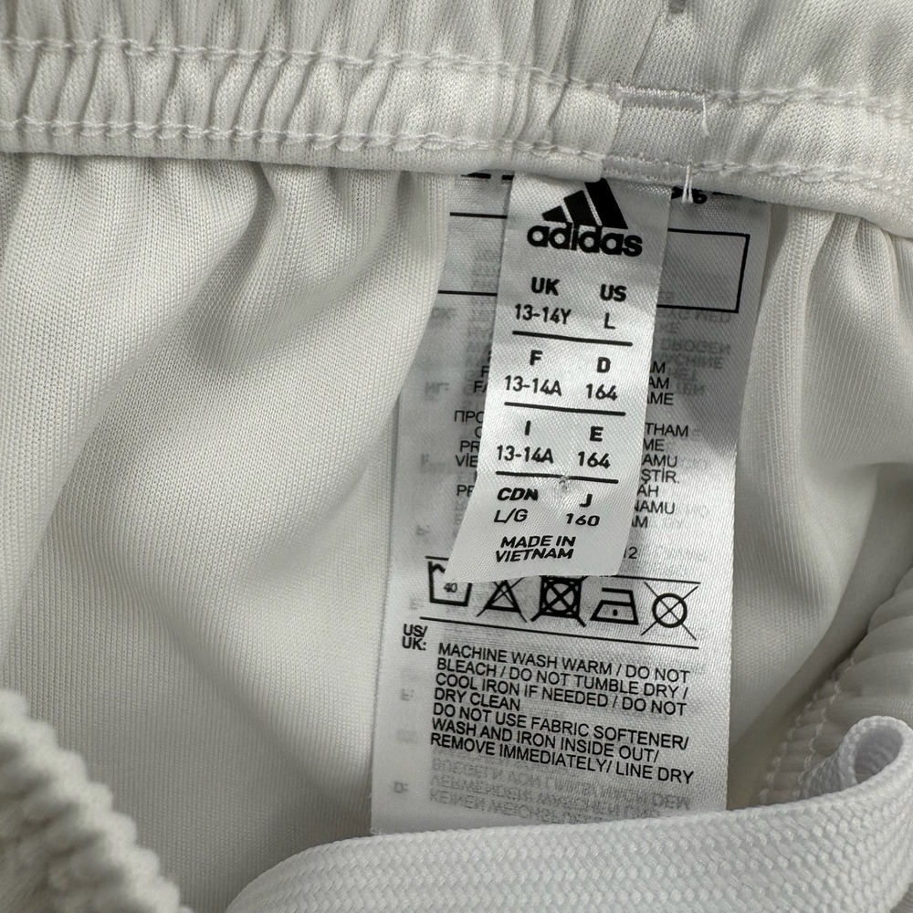 Adidas Soccer Shorts Youth Large 13-14Y White Recycled Polyester Hawaii Bulls - Picture 3 of 7
